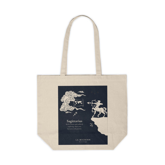 Sagittarius Canvas Shopping Tote - Eco-Friendly Bag for Zodiac Lovers