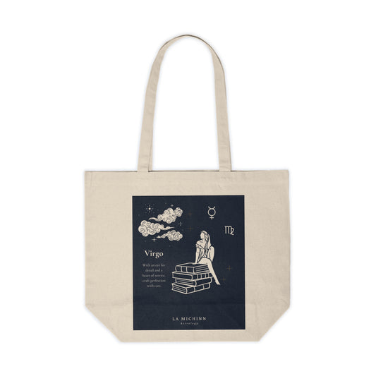 Virgo Canvas Shopping Tote - Eco-Friendly Bag for Zodiac Lovers