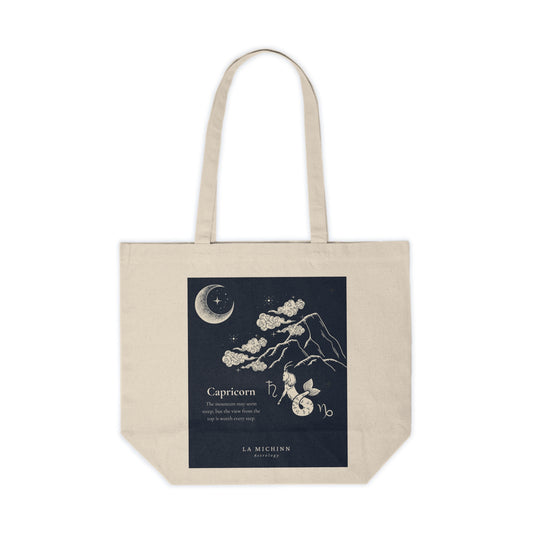 Capricorn Canvas Shopping Tote - Eco-Friendly Bag for Zodiac Lovers