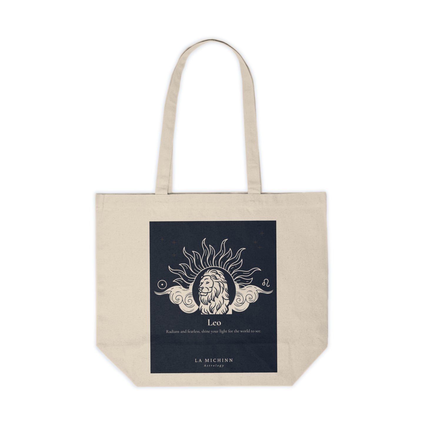 Leo Canvas Shopping Tote - Eco-Friendly Bag for Zodiac Lovers