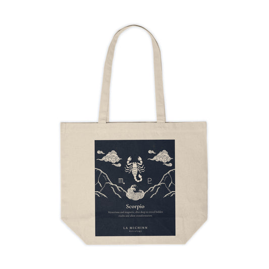 Scorpio Canvas Shopping Tote - Eco-Friendly Bag for Zodiac Lovers